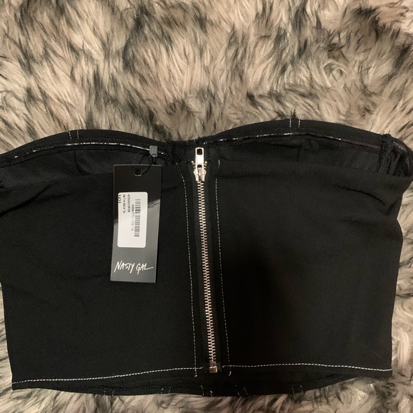 Black tube top with white stitches - Picture 4 of 5